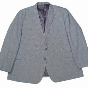 Stafford Men's Sport Coat Gray with Houndstooth Pattern Size 56 Reg